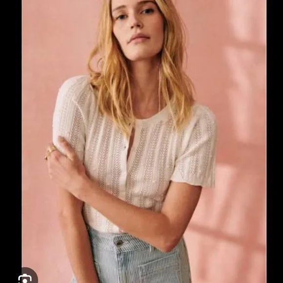 Sezane Davie Top in Ecru - Picture 7 of 7